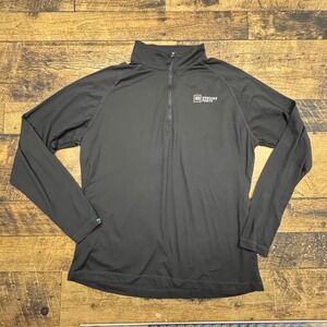 GM Genuine Parts Mens Black Quarter Zip Long Sleeve Performance Pullover XL